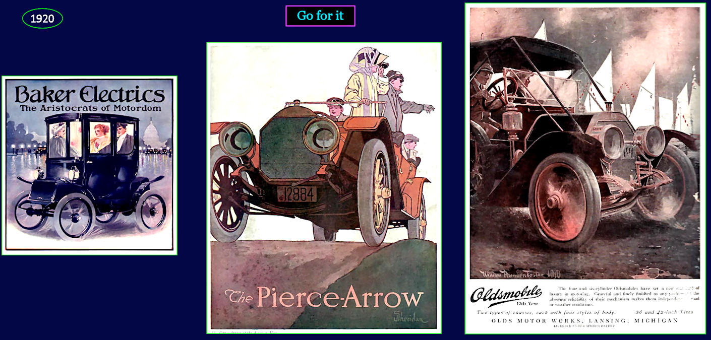 Fancier car ads, 1920
